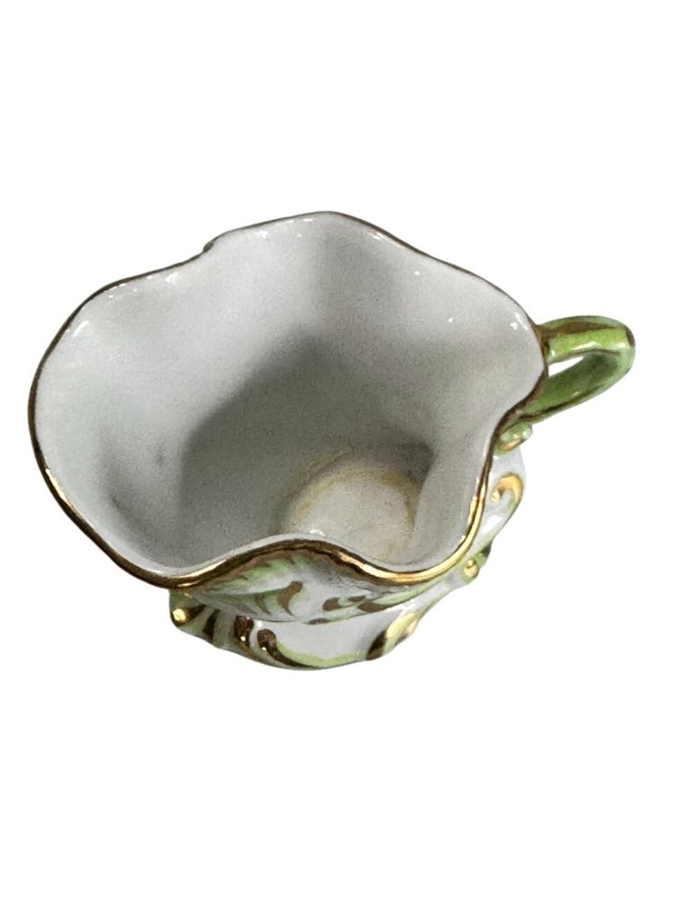 Herend Queen Victoria Cornucopia Creamer Rare Butterfly Shell Porcelain 3" - Picture 5 of 7